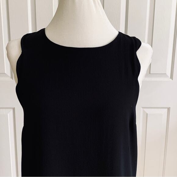 Monteau Dress LBD Black Sleeveless High Low Hem Open Draped Back Dress Small - Picture 2 of 12